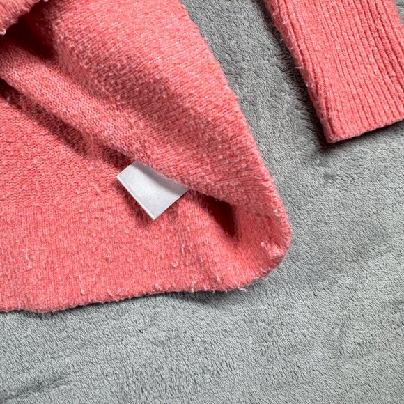 Cozy Deep V Oversized Pullover Sweater Pink Soft Knit by Anthropologie XS - Picture 5 of 13